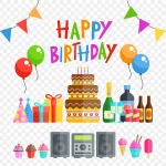 生日庆祝场景 PNG素材下载