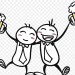 喝啤酒欢呼 PNG素材下载