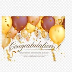 矢量精美庆祝气球 免费PNG素材