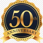 50周年庆祝标签 PNG素材下载