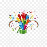 彩色庆祝效果 免费PNG素材