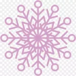 粉色雪花剪贴画 免费PNG素材
