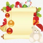 圣诞卷轴剪贴画 高清PNG