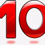 红色数字10剪贴画 PNG素材下载