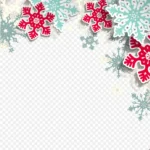 彩色雪花剪贴画矢量 高清PNG