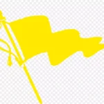 黄色旗子剪贴画 透明背景PNG