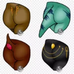 卡通屁股剪贴画 免费PNG素材