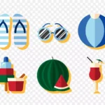 夏日海滩剪贴画 高清PNG