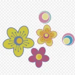 卡通花朵 透明背景PNG