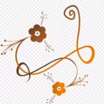 花朵丝带花朵底图 高清PNG