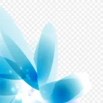 科技蓝色花朵装饰 免费PNG素材