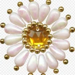 金色手工花朵 高清PNG