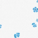 漂浮蓝色花朵 PNG素材下载