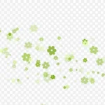 漂浮绿色花朵 PNG素材下载
