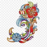 时尚花朵 透明背景PNG