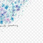 水墨花朵装饰 透明背景PNG