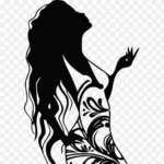 女性剪影艺术 免费PNG素材
