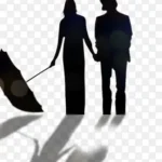 情侣人物剪影 透明背景PNG