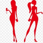红色人物剪影 高清PNG