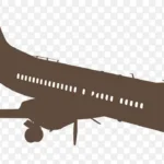 飞机剪影 透明背景PNG
