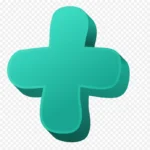 绿色的立体符号+ 高清PNG