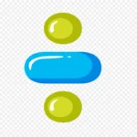 绿色卡通符号除号 透明背景PNG