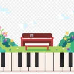 创意扁平设计钢琴 PNG素材下载