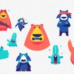 创意设计扁平动物 免费PNG素材