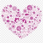 爱心创意底纹设计 PNG素材下载