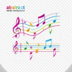 创意设计彩色音符图片 高清PNG