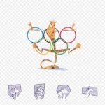 创意设计豹子五环 高清PNG