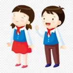 矢量卡通红领巾儿童 高清PNG