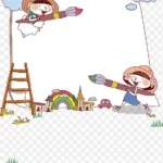 儿童画画卡通海报促销素材 高清PNG