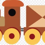 儿童 儿童玩具  火车 积木 透明背景PNG