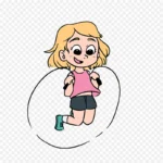 矢量卡通扁平化玩耍跳绳儿童 PNG素材下载