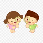 卡通儿童插画 透明背景PNG