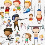 矢量运动的儿童 免费PNG素材